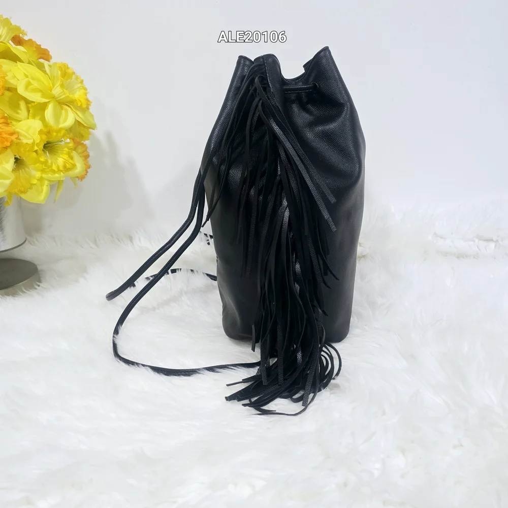Victoria's Secret Black Fringe Backpack New.